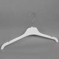 Вешалка-плечики для одежды пластиковая, белая FN-46(бел)