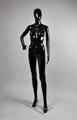 Манекен женский ростовой без лица, черный глянец FA-11B
