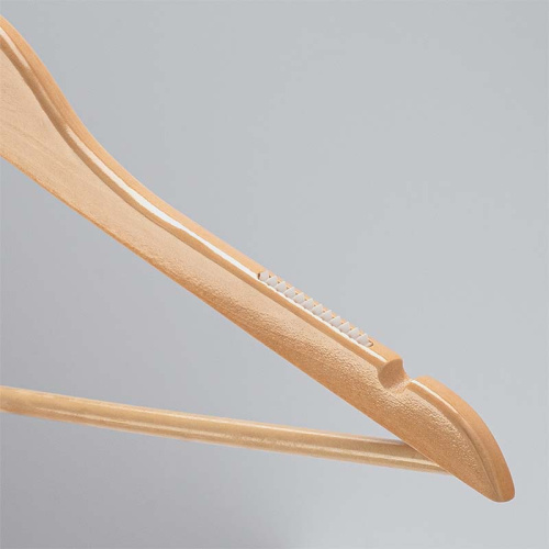 Плечики для одежды, деревянные, с перекладиной C30N/1-C33XX(светл/хром) фото 3