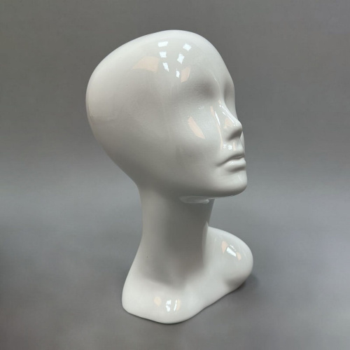 Манекен головы женский для шапок Г-404/G2(бел)