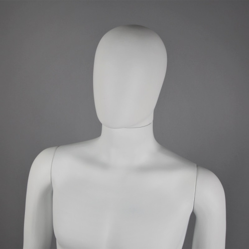 Манекен мужской для одежды, безликий MAM-2(бел мат) фото 2