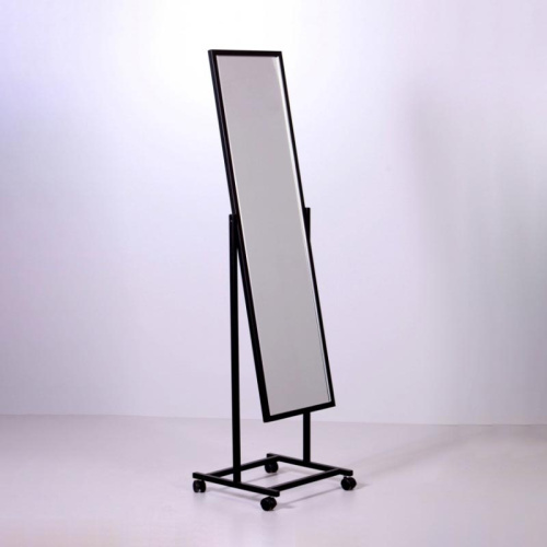 Зеркало для примерки в магазине, напольное, передвижное ТК-160-49(черн)