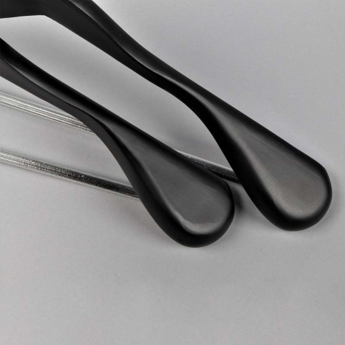 Вешалка-плечики для одежды деревянная C30-5D/1(черн/хром) фото 4
