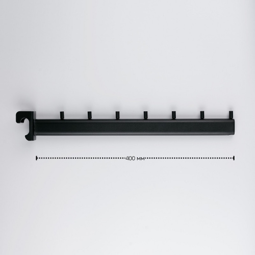 Кронштейн на овальную трубу прямой Длина: 400 мм Штырьков: 7 Цвет: черный фото 2