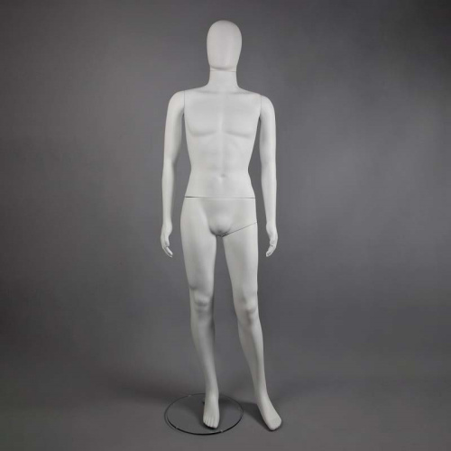 Манекен мужской для одежды, безликий MAM-2(бел мат)