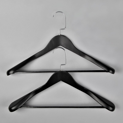 Вешалка-плечики для одежды деревянная C30-5D/1(черн/хром) фото 5