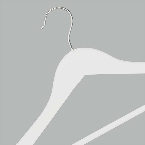 Плечики деревянные для одежды с круглым крючком C30N-T150W(бел/хром) фото 2