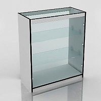 Прилавок витрина торговая из ЛДСП и стекла для магазина, для посуды или коллекций ПР-3(бел)