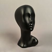 Манекен головы пластиковый женский для магазина Г-204М/G(черн)