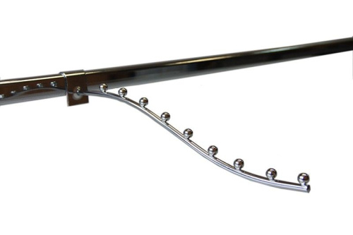 Крючок на овальную трубу 9шар(хром) U220136