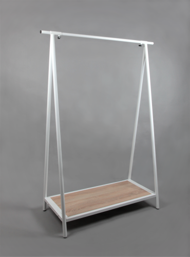 СТ-355-Л(бел/дуб) Стойка (вешало) напольная Высота:1600мм Длина:1200мм Цвет:белый/дуб сонома