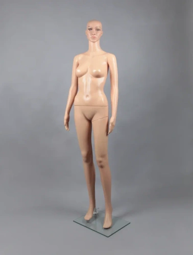 Манекен женский (с макияжем) на стеклянной подставке Рост:  мм Цвет: телесный